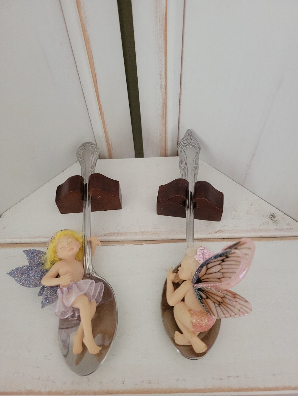 Set Of 2 Carol McBride Teaspoon Fairies